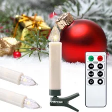 Lampki świąteczne choinkowe PRL Świeczki 40 szt. + Pilot