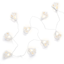 Lampki świąteczne Dzwonki drewniane 10 sztuk