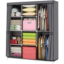 Szafa materiałowa składana 8 półek + 2 wieszaki