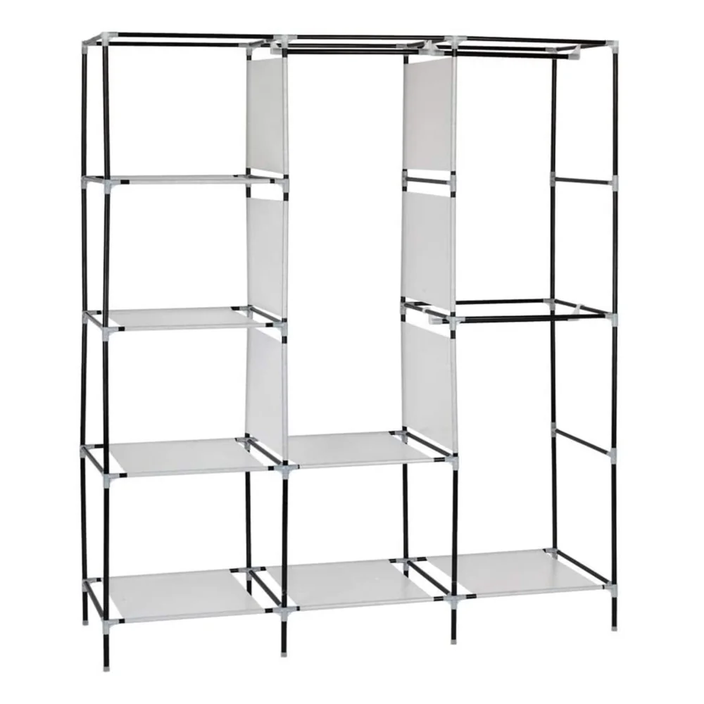 Szafa materiałowa składana 8 półek + 2 wieszaki Szafa materiałowa składana 8 półek + 2 wieszaki