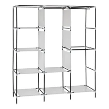 Szafa materiałowa składana 8 półek + 2 wieszaki