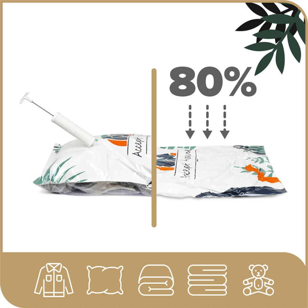 Worek próżniowy na ubrania, pościel i tekstylia 50x70cm 5 sztuk