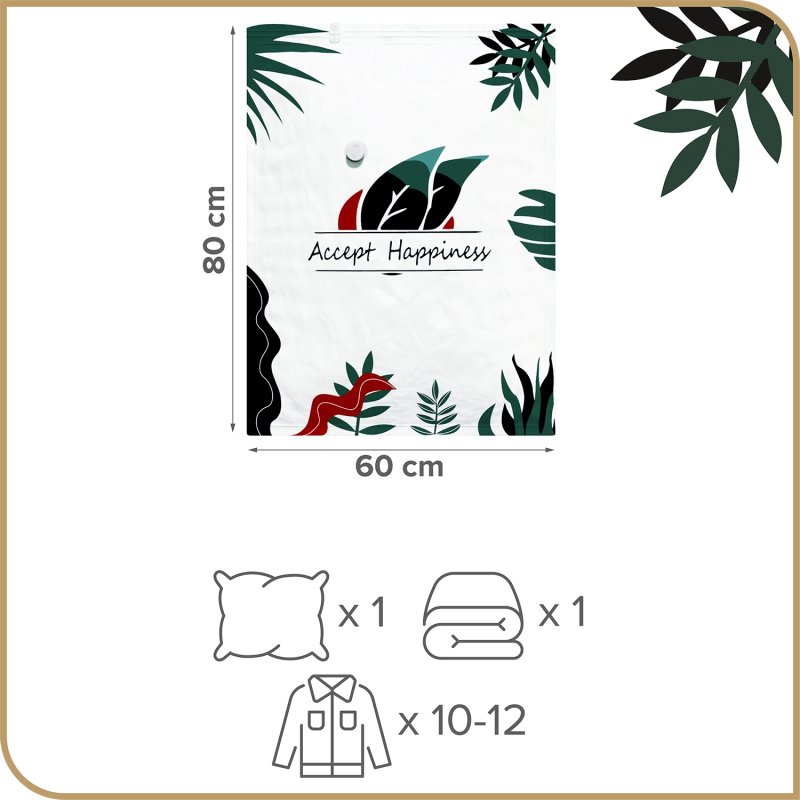 Worek próżniowy na ubrania, pościel i tekstylia 60x80cm 10 sztuk