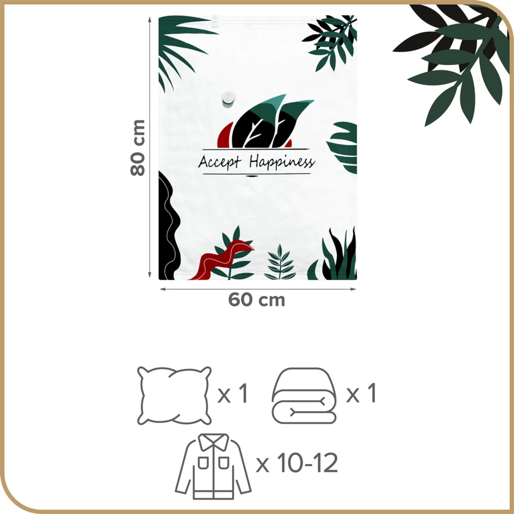 Worek próżniowy na ubrania, pościel i tekstylia 60x80cm 10 sztuk
