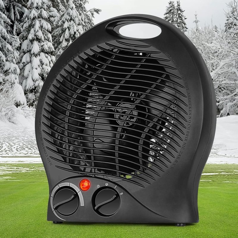 Termowentylator elektryczny z regulacją Czarny 2000W