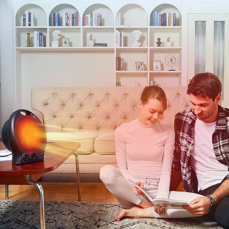 Termowentylator elektryczny z regulacją Czarny 2000W