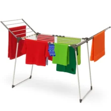 Suszarka na pranie składana + Zawieszki do skarpet Szara