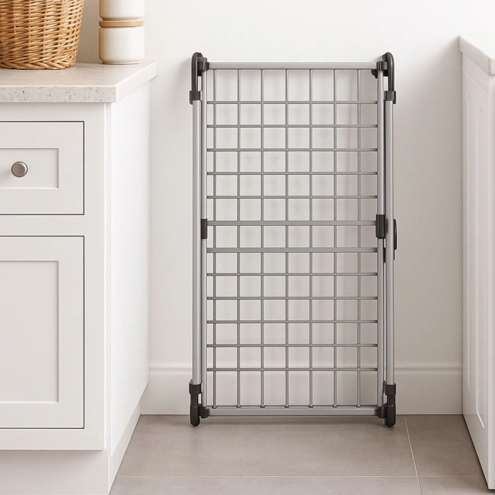 Suszarka na pranie składana + Zawieszki do skarpet Szara