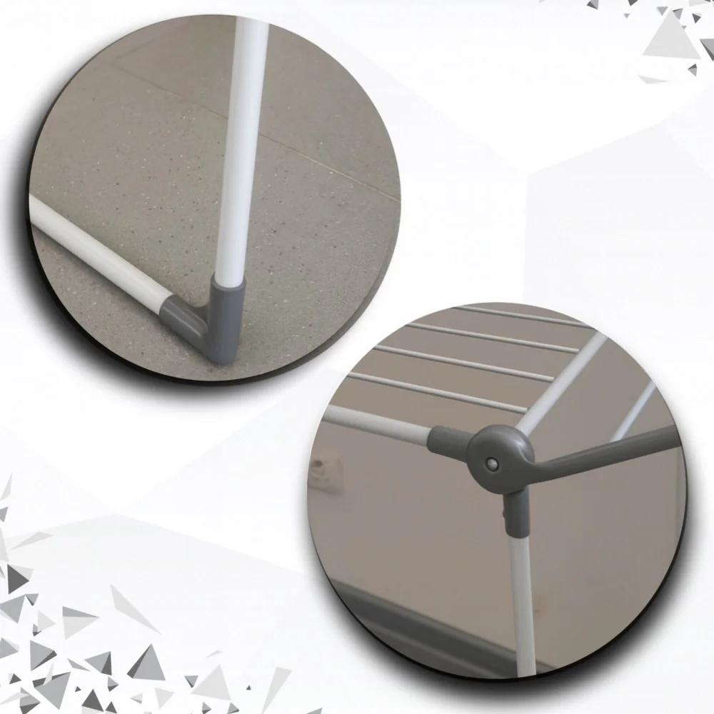 Suszarka na pranie składana + Zawieszki do skarpet Szara