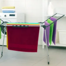 Suszarka na pranie składana + Zawieszki do skarpet Szara