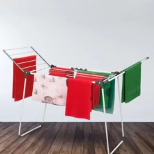 Suszarka na pranie składana + Zawieszki do skarpet Szara