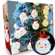 Lampki świąteczne choinkowe Bałwanki 10LED Biały Zimny