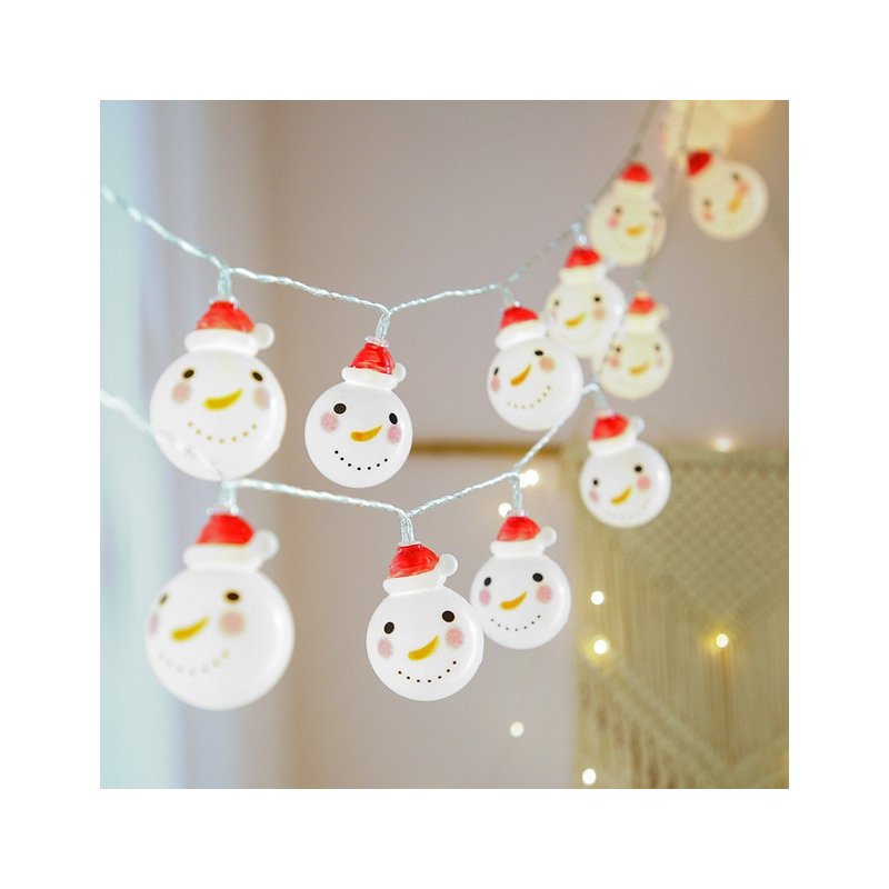 Lampki świąteczne kurtyna Bałwanki 10LED