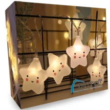 Lampki świąteczne choinkowe Gwiazdki 10LED Biały Ciepły