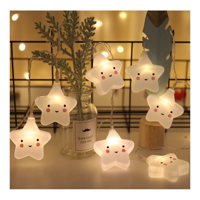 Lampki świąteczne kurtyna Gwiazdki z uśmiechem LED