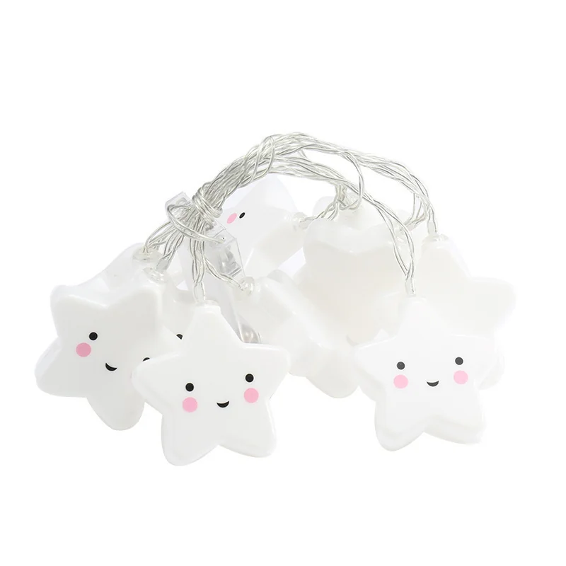 Lampki świąteczne choinkowe Gwiazdki 10LED Biały Ciepły