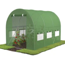 Tunel foliowy ogrodowy szklarnia z metalowym stelażem Zielony 2x3,5x2m