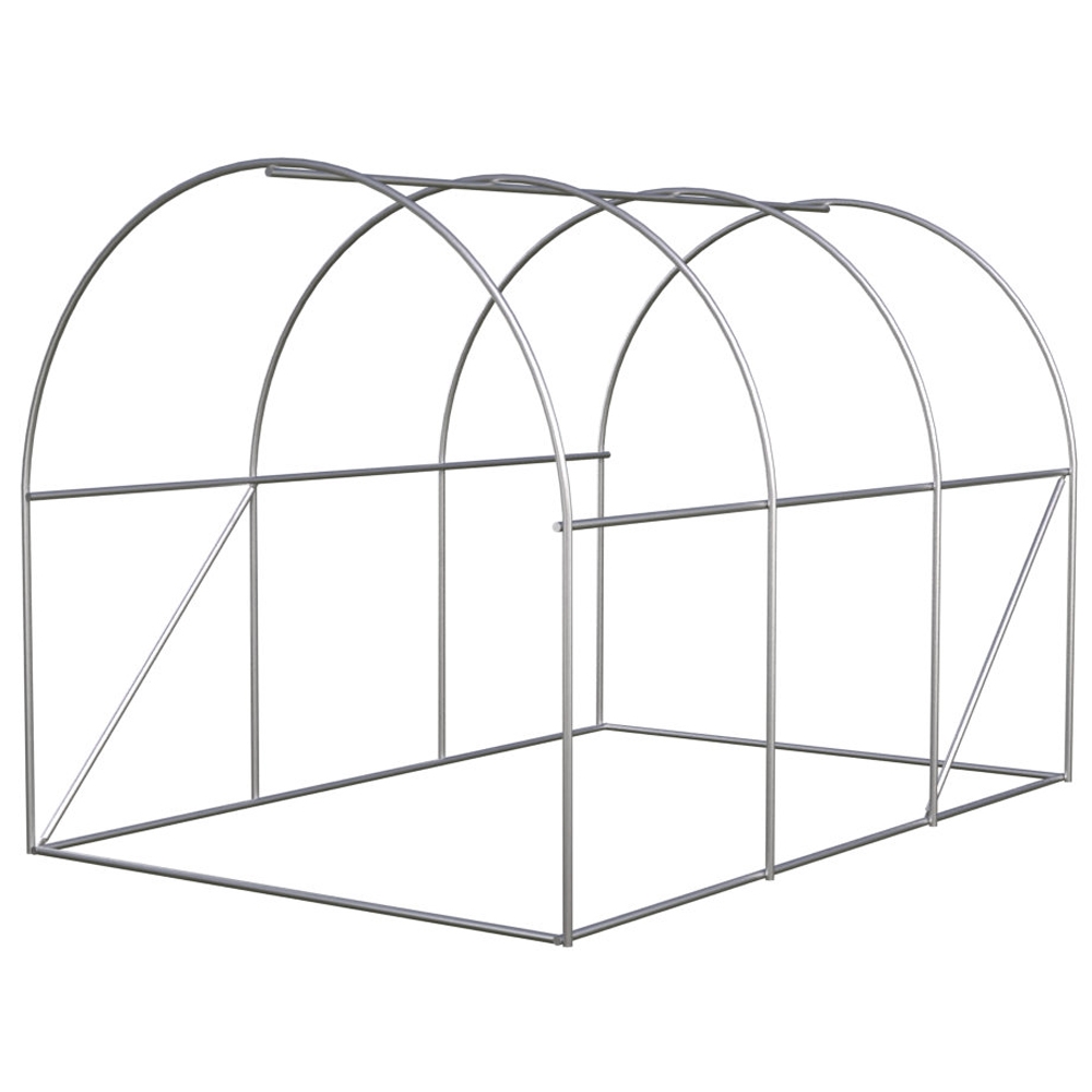 Tunel foliowy ogrodowy szklarnia z metalowym stelażem Zielony 2x3,5x2m Tunel foliowy ogrodowy szklarnia z metalowym stelażem Zielony 2x3,5x2m