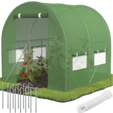 Tunel foliowy ogrodowy szklarnia z metalowym stelażem Zielony 2x2x2m