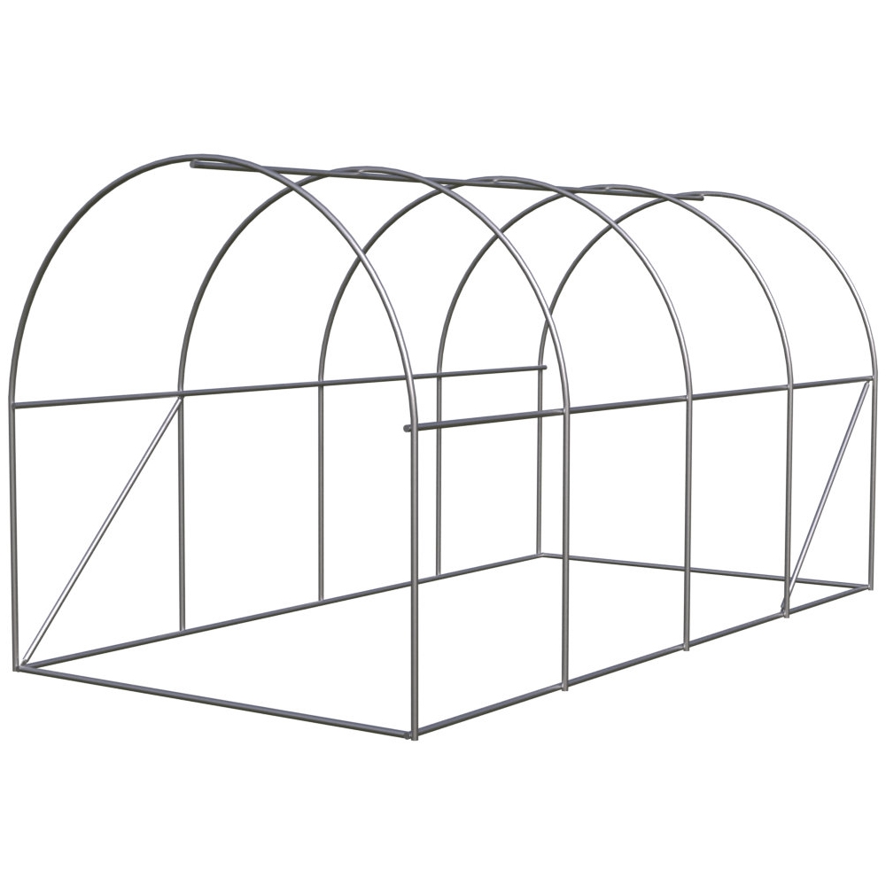 Tunel foliowy ogrodowy szklarnia z metalowym stelażem Zielony  2x4,5x2m