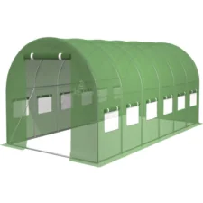 Tunel foliowy ogrodowy szklarnia z metalowym stelażem Zielony 3x6x2m