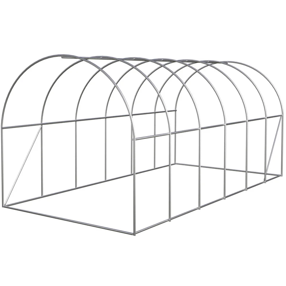 Tunel foliowy ogrodowy szklarnia z metalowym stelażem Zielony 3x6x2m Tunel foliowy ogrodowy szklarnia z metalowym stelażem Zielony 3x6x2m