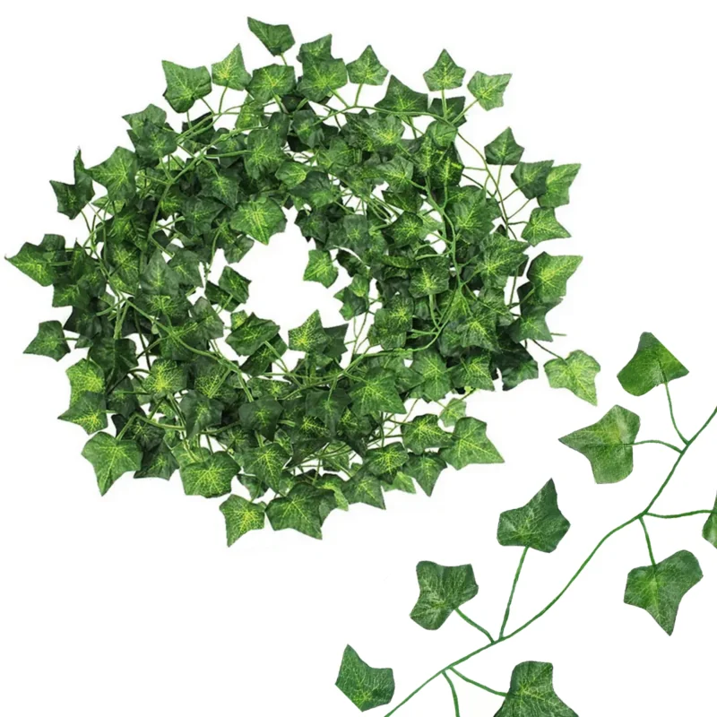 Sztuczny bluszcz girlanda ozdobna z liśćmi 6 sztuk 12 metrów