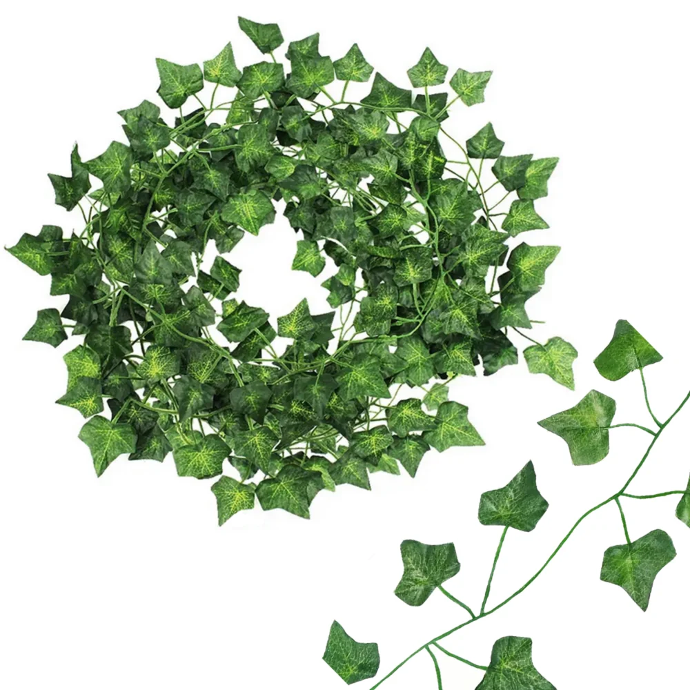 Sztuczny bluszcz girlanda ozdobna z liśćmi 6 sztuk 12 metrów Sztuczny bluszcz girlanda ozdobna z liśćmi 6 sztuk 12 metrów