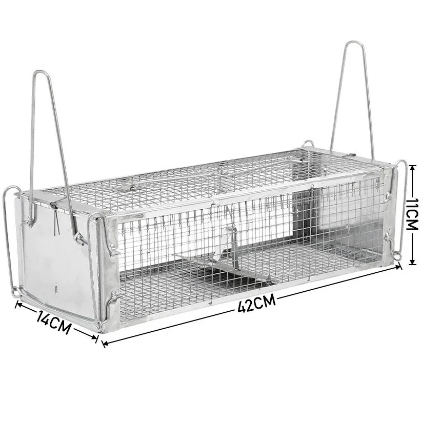 Żywołapka na łasice, szczury i myszy bezpieczna dla zwierząt metalowa pułapka 44x14x11cm Żywołapka na łasice, szczury i myszy bezpieczna dla zwierząt metalowa pułapka 44x14x11cm