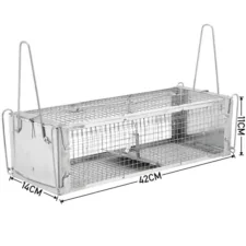 Żywołapka na łasice, szczury i myszy bezpieczna dla zwierząt metalowa pułapka 44x14x11cm