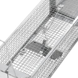 Żywołapka na łasice, szczury i myszy bezpieczna dla zwierząt metalowa pułapka 44x14x11cm