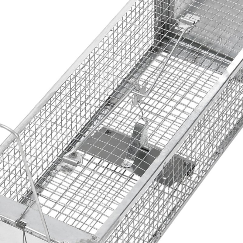 Żywołapka na łasice, szczury i myszy bezpieczna dla zwierząt metalowa pułapka 44x14x11cm