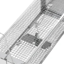 Żywołapka na łasice, szczury i myszy bezpieczna dla zwierząt metalowa pułapka 44x14x11cm