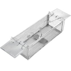 Żywołapka na łasice, szczury i myszy bezpieczna dla zwierząt metalowa pułapka 44x14x11cm