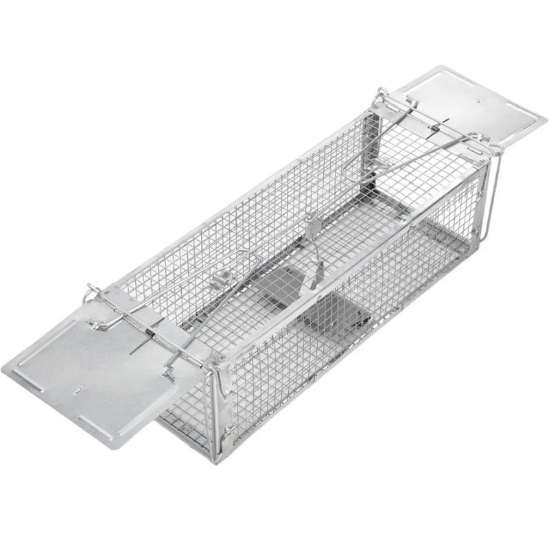 Żywołapka na łasice, szczury i myszy bezpieczna dla zwierząt metalowa pułapka 44x14x11cm