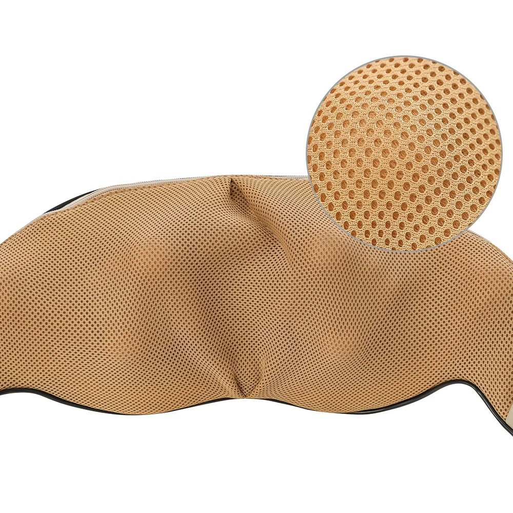 Masażer do karku i szyi podgrzewany Shiatsu Beżowy 12V/230V