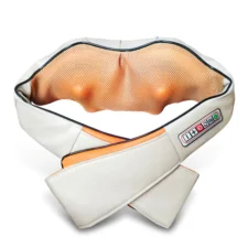 Masażer do karku i szyi podgrzewany Shiatsu Beżowy 12V/230V