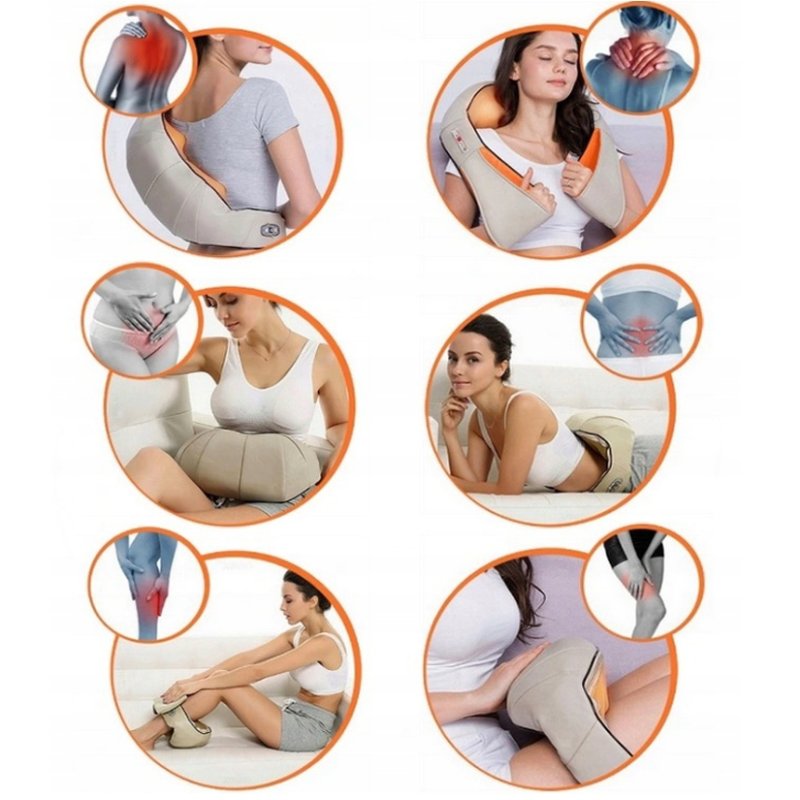 Masażer naramienny Shiatsu 3D podgrzewany