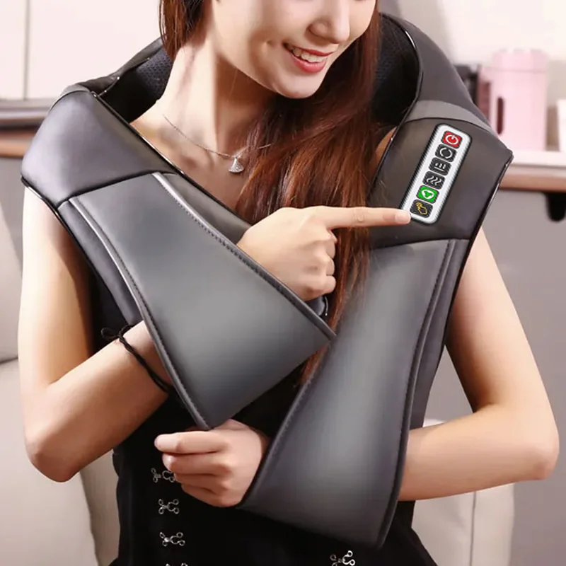 Masażer do karku i szyi podgrzewany Shiatsu Czarny 12V/230V Masażer do karku i szyi podgrzewany Shiatsu Czarny 12V/230V