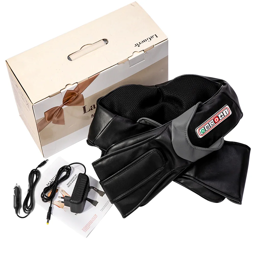 Masażer do karku i szyi podgrzewany Shiatsu Czarny 12V/230V Masażer do karku i szyi podgrzewany Shiatsu Czarny 12V/230V