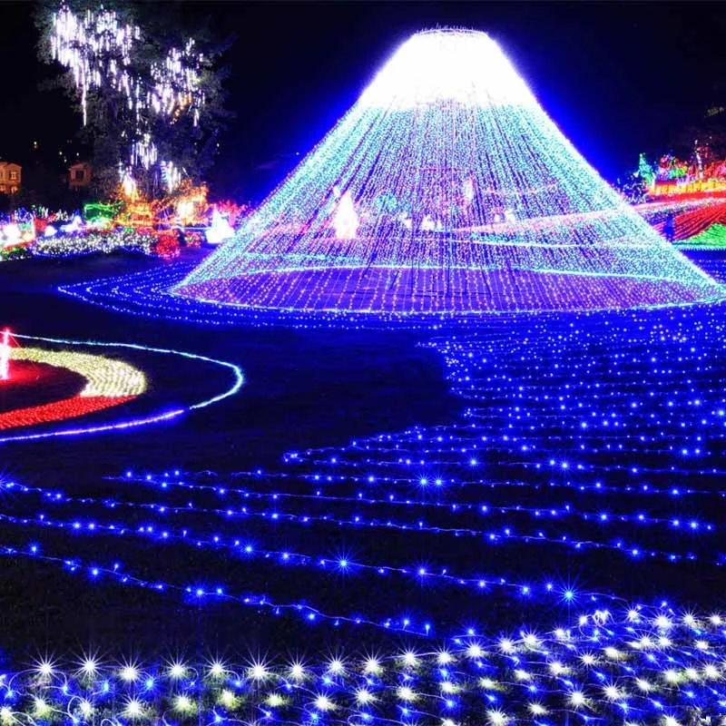 Lampki choinkowe świąteczne 200LED 12m IP44 Niebieski