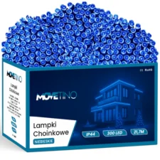 Lampki choinkowe świąteczne 300LED 21m IP44 Niebieski