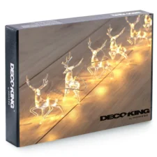 Lampki świąteczne Reniferki transparentne 10 sztuk