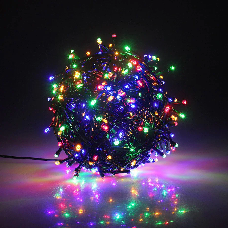 Lampki choinkowe świąteczne 500LED 32m IP44 Multikolor