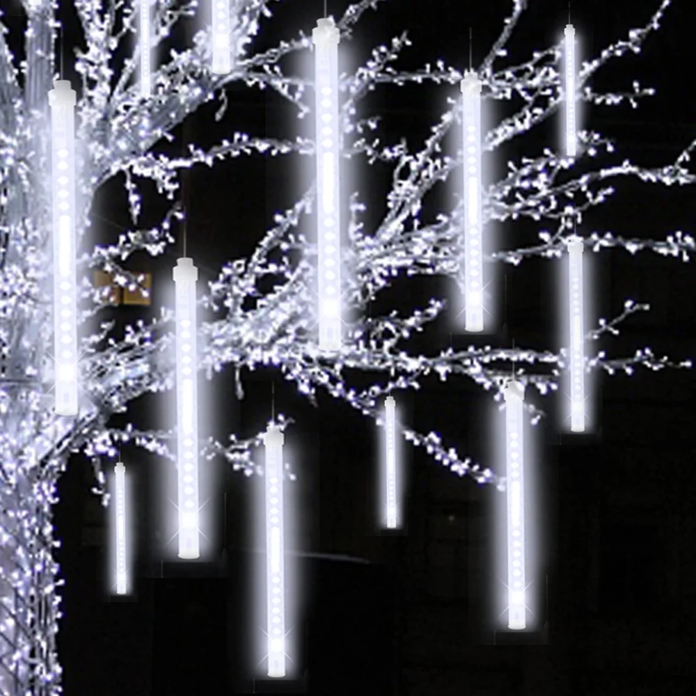 Lampki świąteczne Meteory imitujące padający śnieg IP44 288LED Biały Zimny