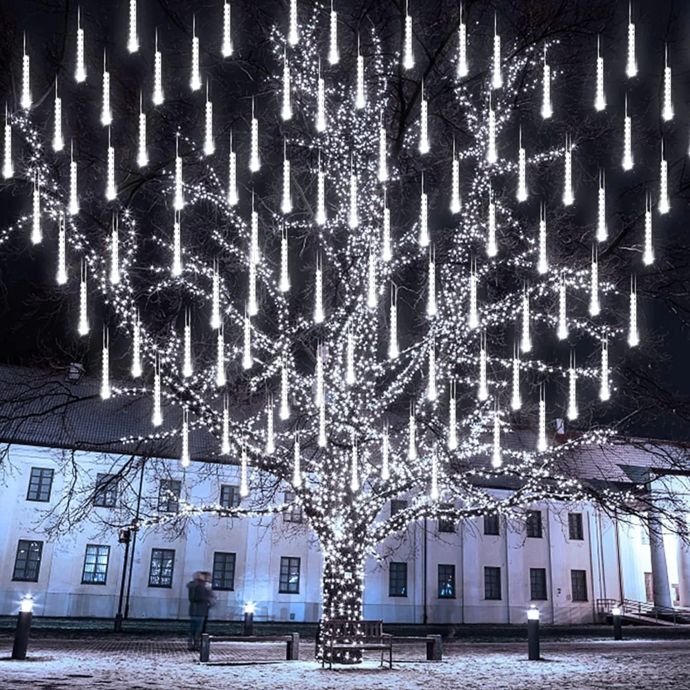 Lampki świąteczne Meteory imitujące padający śnieg IP44 288LED Biały Zimny