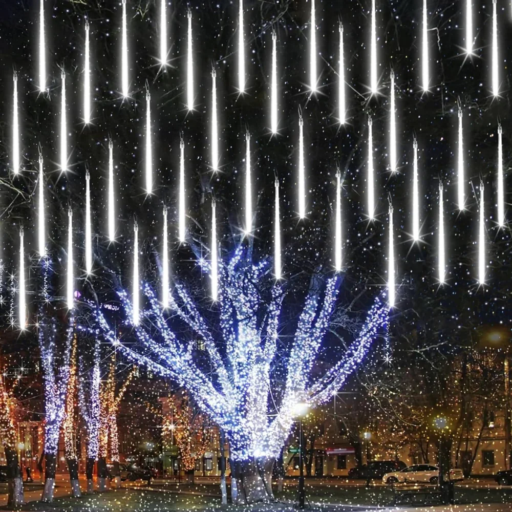 Lampki świąteczne Meteory imitujące padający śnieg IP44 288LED Biały Zimny