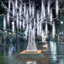 Lampki świąteczne Meteory imitujące padający śnieg IP44 288LED Biały Zimny