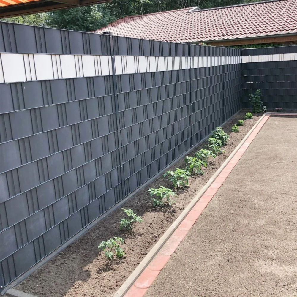 Taśma ogrodzeniowa do paneli ogrodzeniowych 19cm x 35m 450g/m2 Antracyt + 20 Klipsów