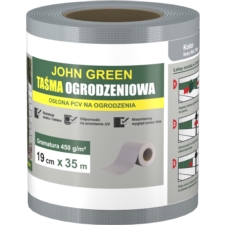 Taśma ogrodzeniowa do paneli ogrodzeniowych 19cm x 35m 450g/m2 Szary + 20 Klipsów